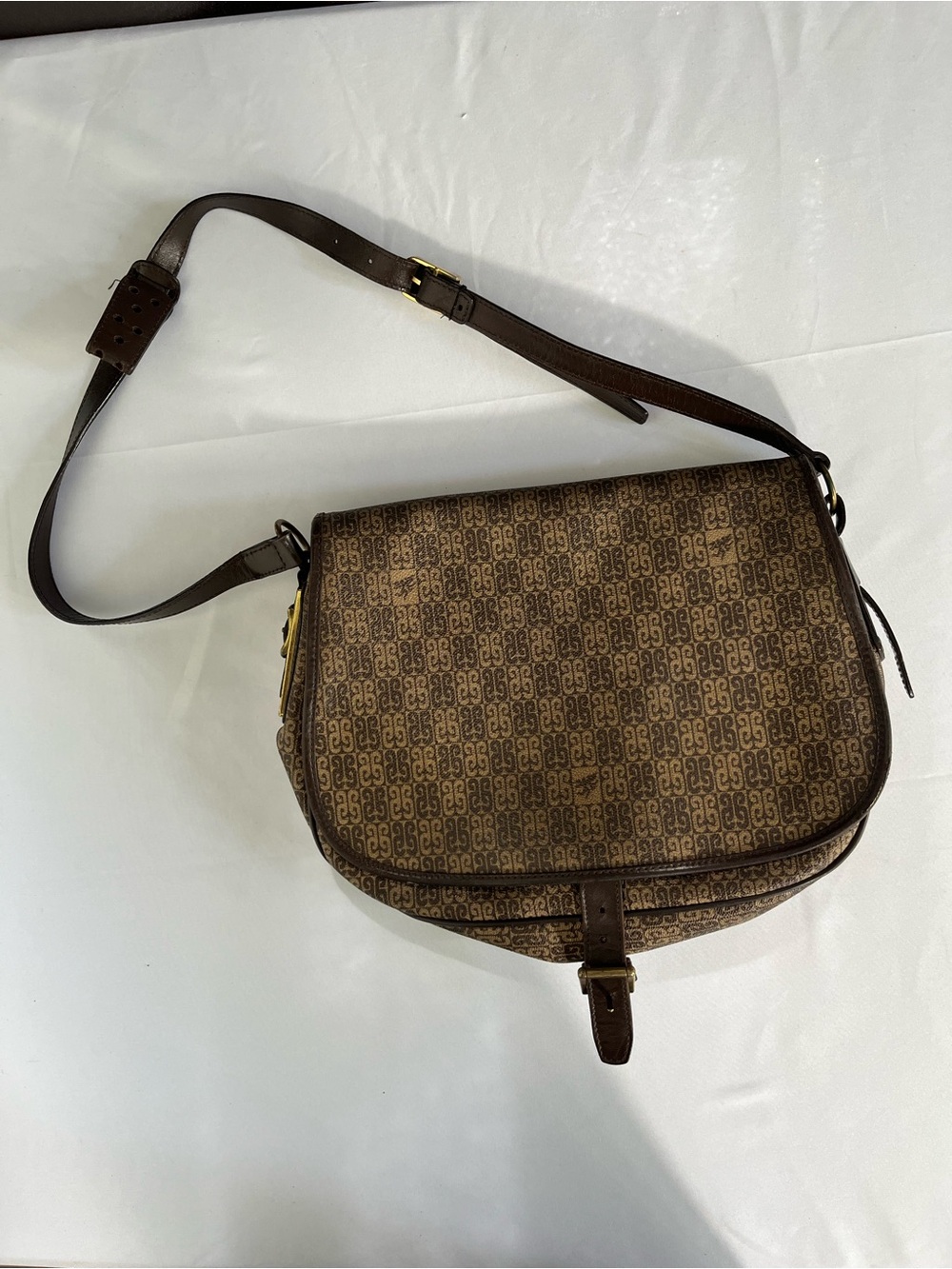 Vintage Piero Guidi Monogram Crossbody Bag